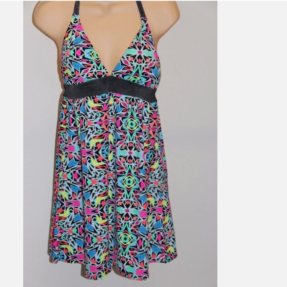New Coco Rave Swimsuit Bikini Cover up Dress Halter Sz L - Picture 1 of 3